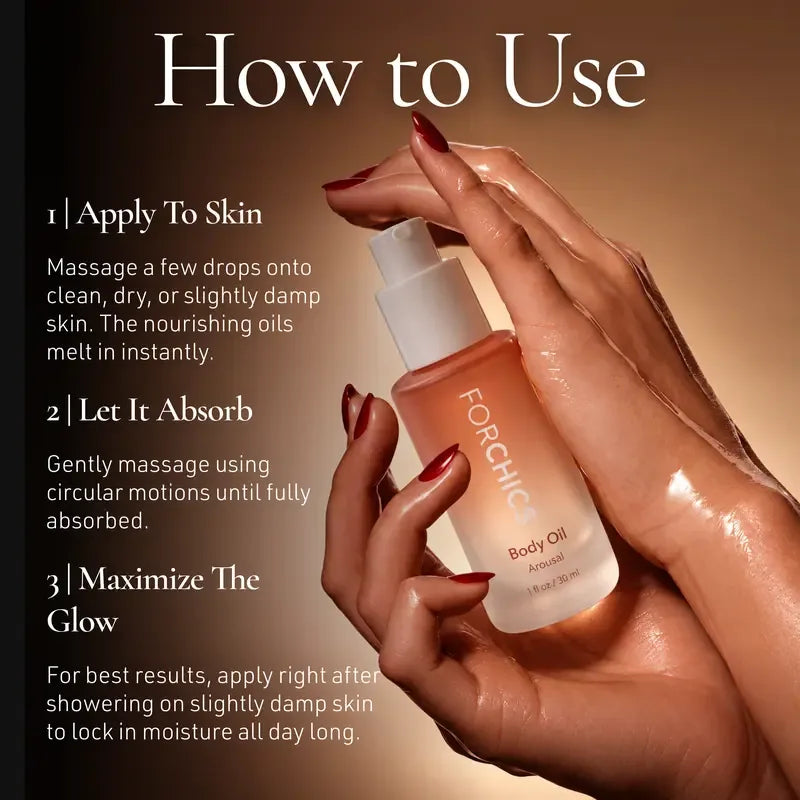 Pheromone Infused Body Oil - Sweet Almond, Argan, Jojoba, Shea Butter, Cocoa Butter &  – 1 Fl Oz